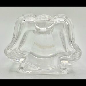 VINTAGE ORREFORS DALA ANGEL CRYSTAL TAPER CANDLE HOLDER  3"H SIGNED ~ Sweden EUC